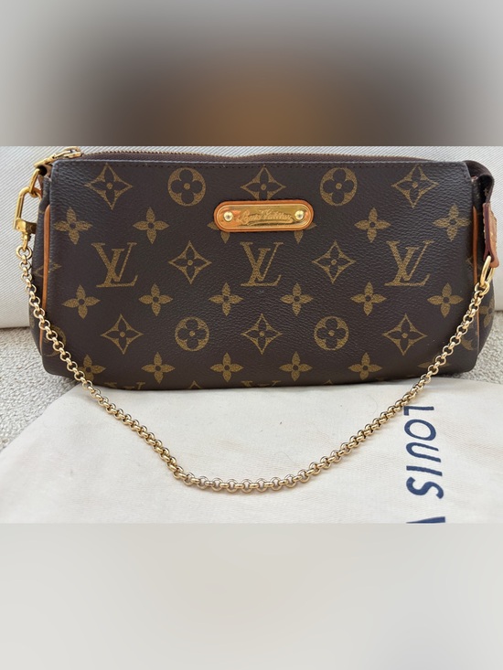 Louis Vuitton Handbags - Louis Vuitton Eva Clutch Monogram Canvas Brown Gold Hardware Mini Shoulder Bag